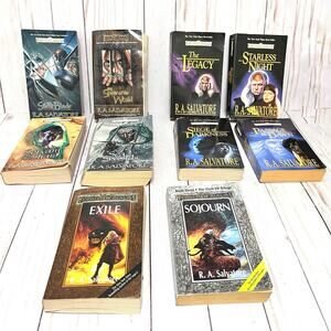 Forgotten Realms Dark Elf Legacy of the Drow Paths of Darkness PB 10 Book Lot!!
